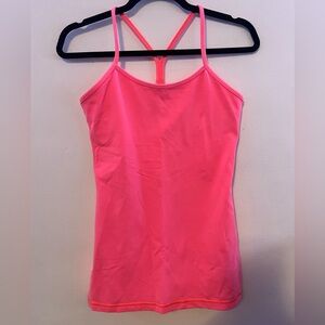 Lululemon Athletica Vibrant Pink Tank Top with Built in Bra